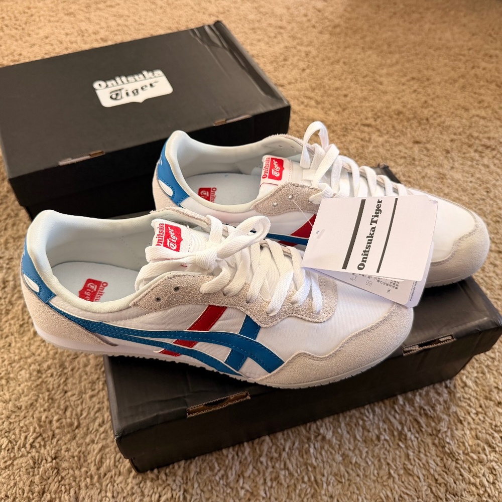 NWT Onitsuka Tiger Serrano – White/Directoire Blue